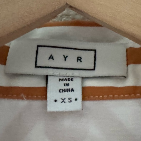 AYR The Deep End Shirt XS Cotton Striped Apertif Oversized Classic Minimalist - Picture 15 of 15